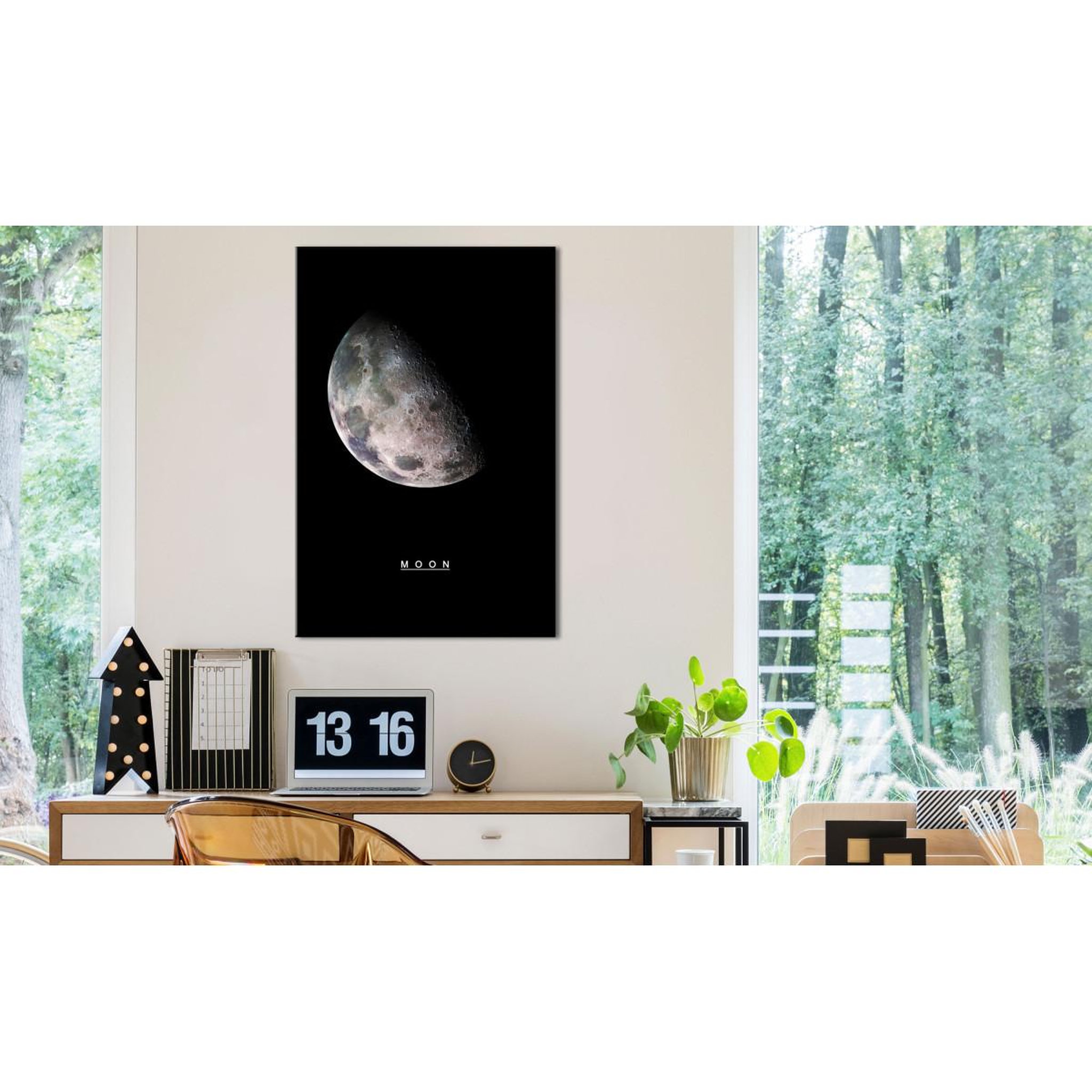 Voir la diapositive 2 : Paris Prix Tableau imprimé  moon
