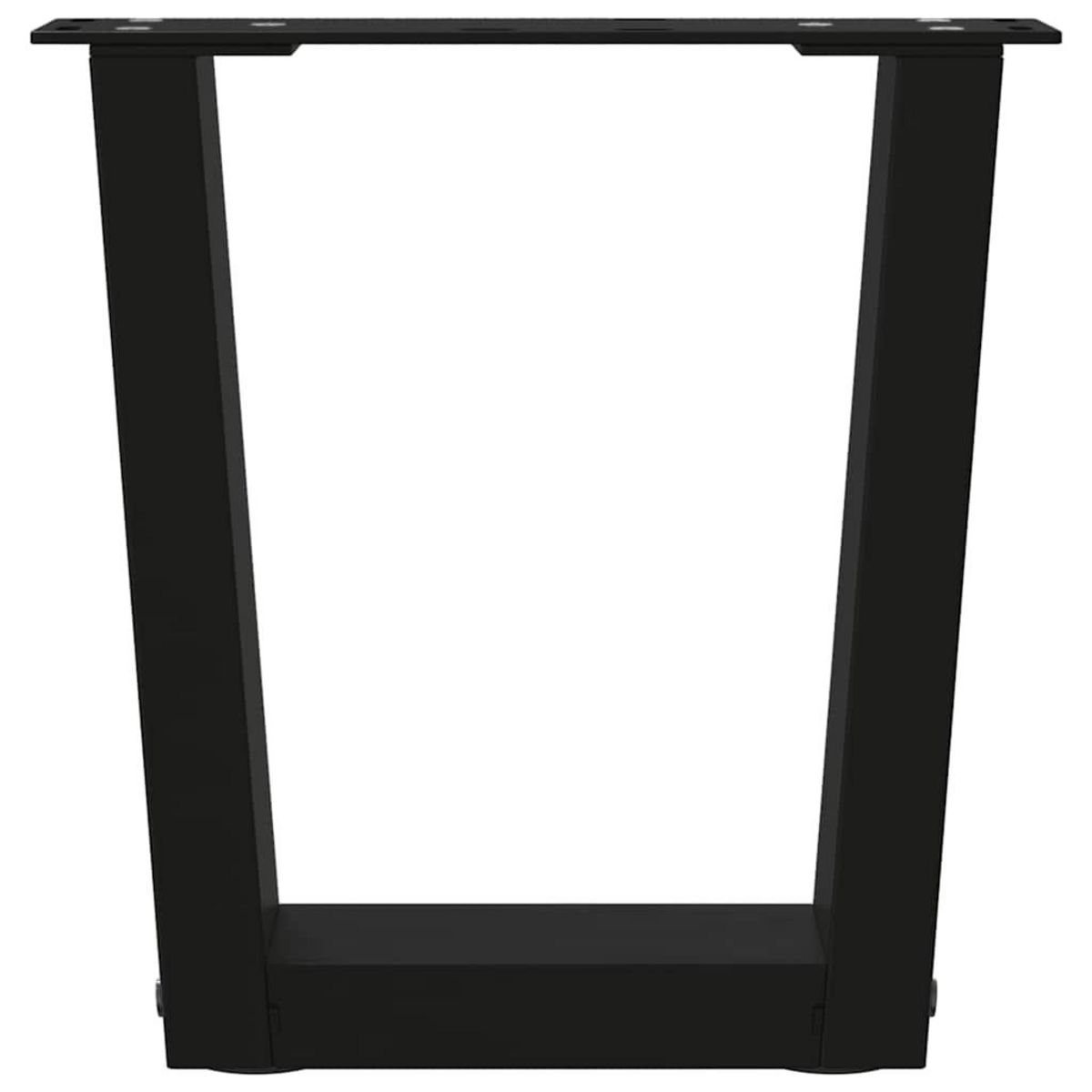 VIDAXL Pieds de table a manger forme V 2 pcs noir 30x(30-31,3)cm acier