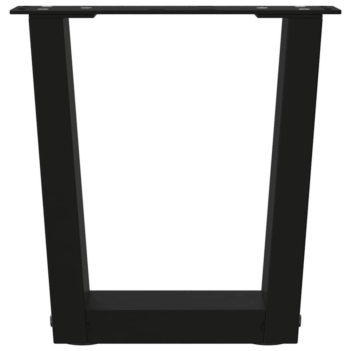 VIDAXL Pieds de table a manger forme V 2 pcs noir 30x(30-31,3)cm acier