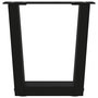 Voir la diapositive 5 : VIDAXL Pieds de table a manger forme V 2 pcs noir 30x(30-31,3)cm acier