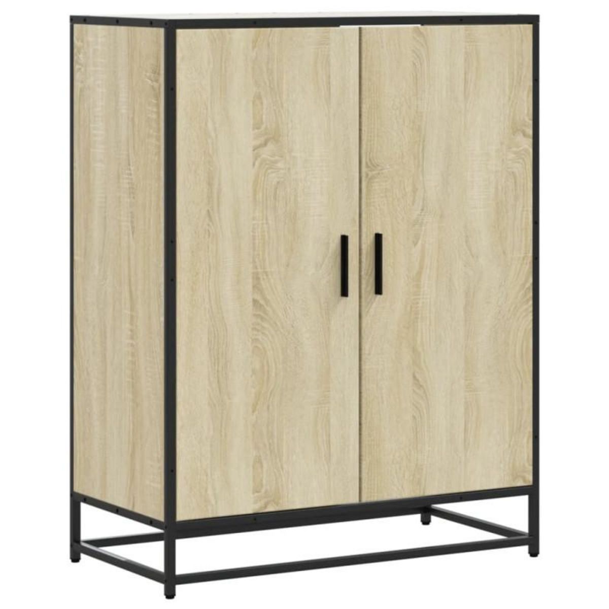 VIDAXL Armoire à chaussures chêne sonoma bois d ingénierie et métal