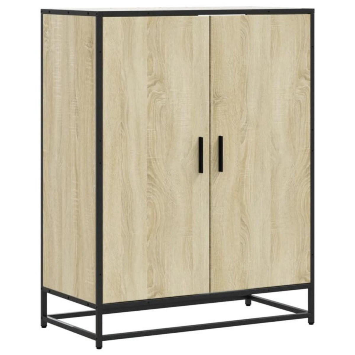 VIDAXL Armoire à chaussures chêne sonoma bois d ingénierie et métal