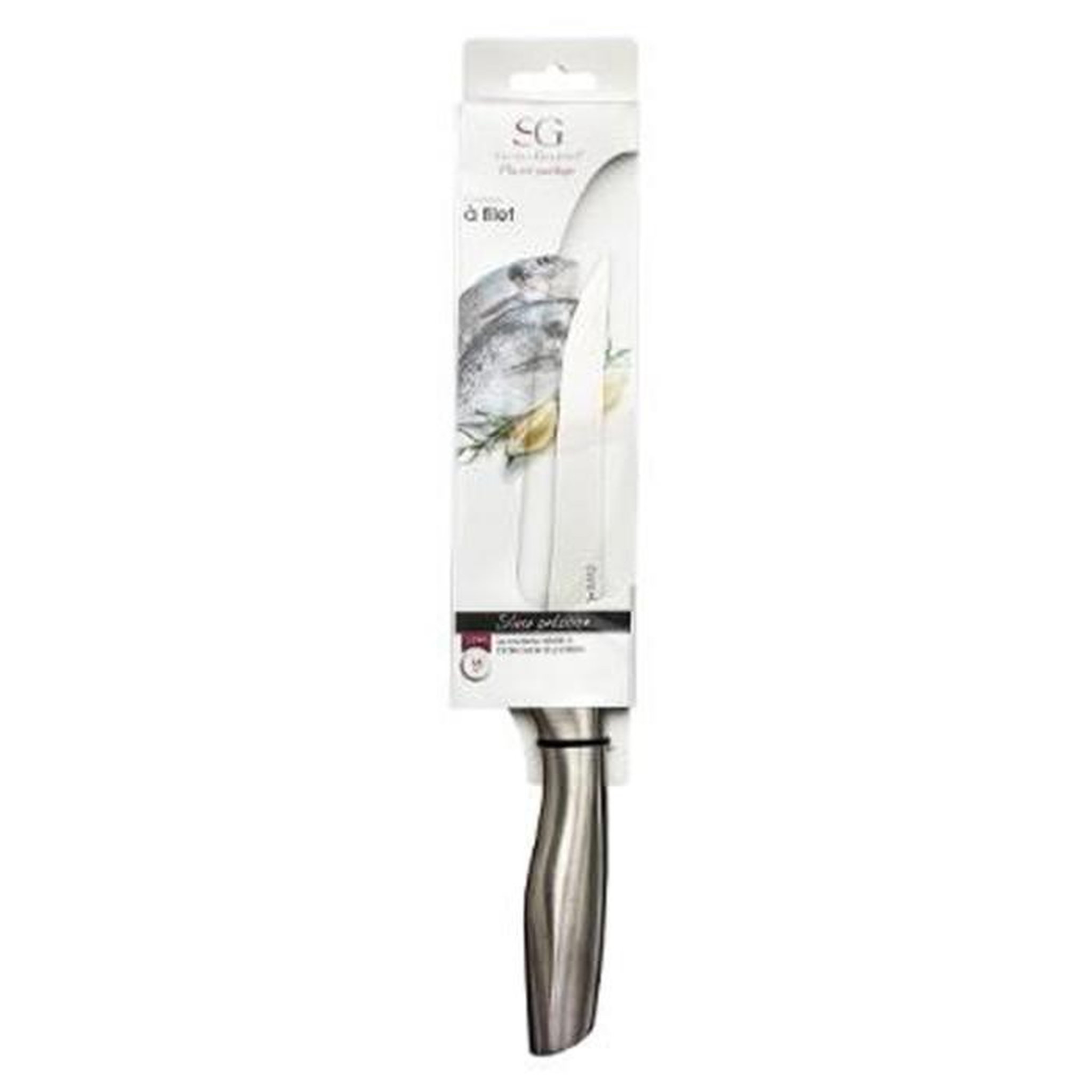 Voir la diapositive 3 : FIVE Couteau à Filet Forgé  Inox  30cm Argent