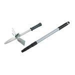 Wenko Accessoire jardinage multifonctionnel avec manche télescopique - Noir et gris