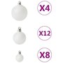 Voir la diapositive 3 : VIDAXL Ensemble de boules de Noël 100 pcs Blanc