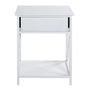 Voir la diapositive 3 : Paris Prix Table d'Appoint 1 Tiroir Design  Guda  60cm Blanc
