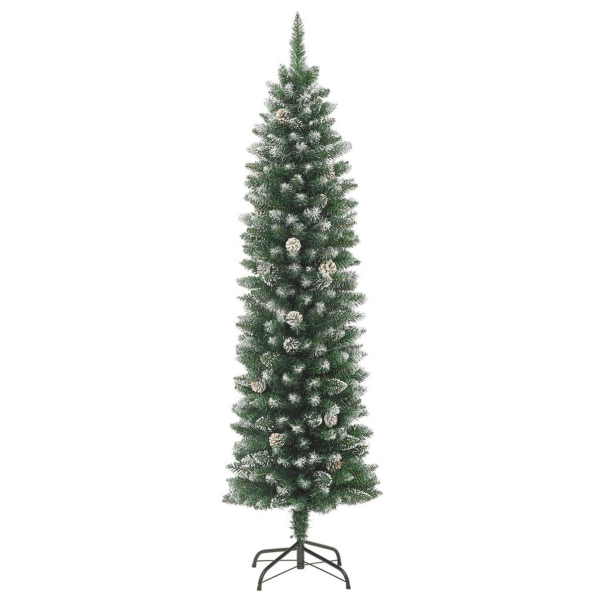 VIDAXL Sapin de Noël artificiel mince avec support 240 cm PVC