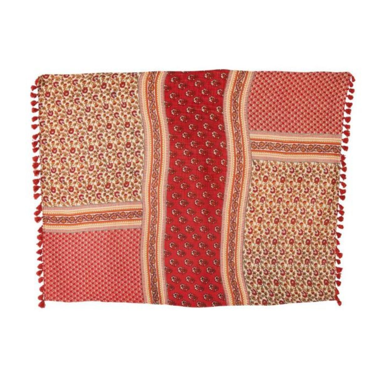 Paris Prix Plaid Imprimé  Fleurs  130x180cm Rouge