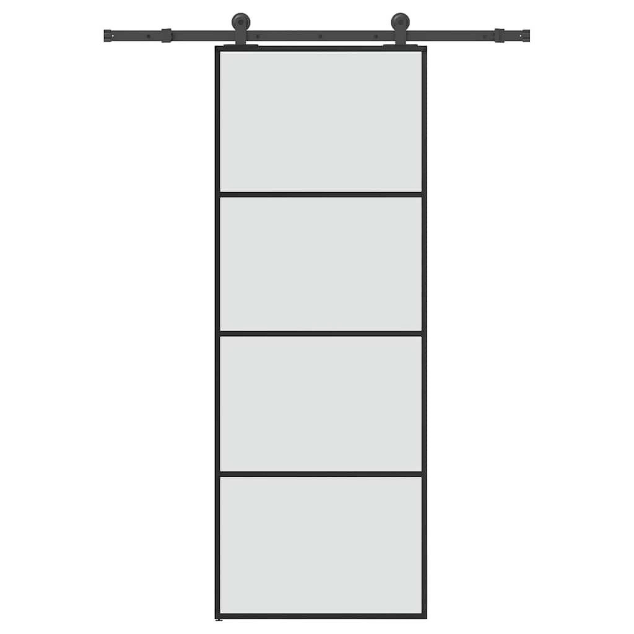 VIDAXL Porte coulissante avec kit de quincaillerie 76x205 cm Verre ESG