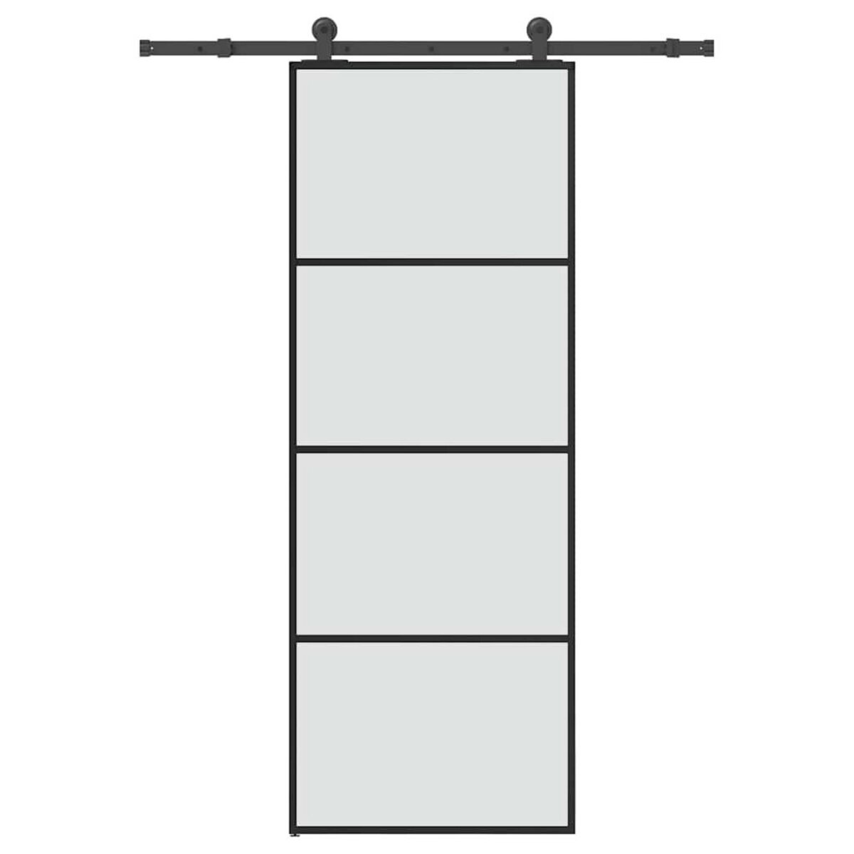 VIDAXL Porte coulissante avec kit de quincaillerie 76x205 cm Verre ESG