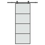 VIDAXL Porte coulissante avec kit de quincaillerie 76x205 cm Verre ESG