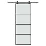 Voir la diapositive 1 : VIDAXL Porte coulissante avec kit de quincaillerie 76x205 cm Verre ESG