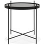Voir la diapositive 2 : Paris Prix Table d'Appoint Ronde Pliable  Minois  45cm Noir