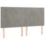 Voir la diapositive 4 : VIDAXL Tete de lit a LED Gris clair 160x5x118/128 cm Velours