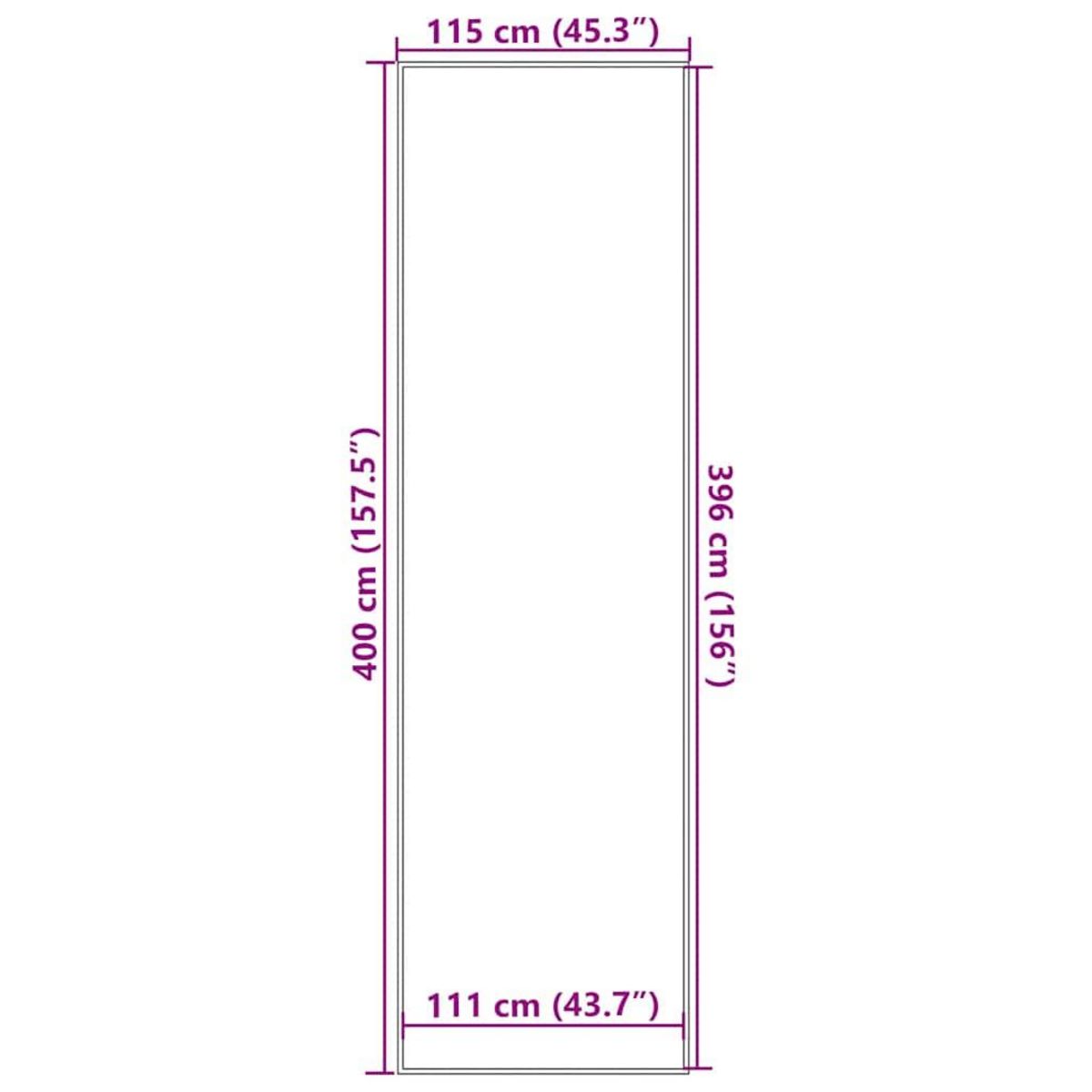 VIDAXL Paillasson anthracite 115x400 cm