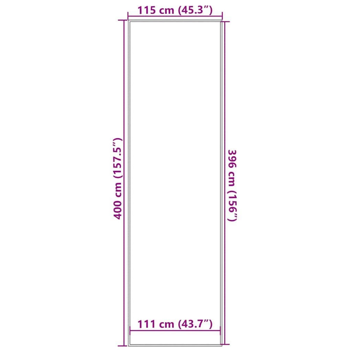 VIDAXL Paillasson anthracite 115x400 cm