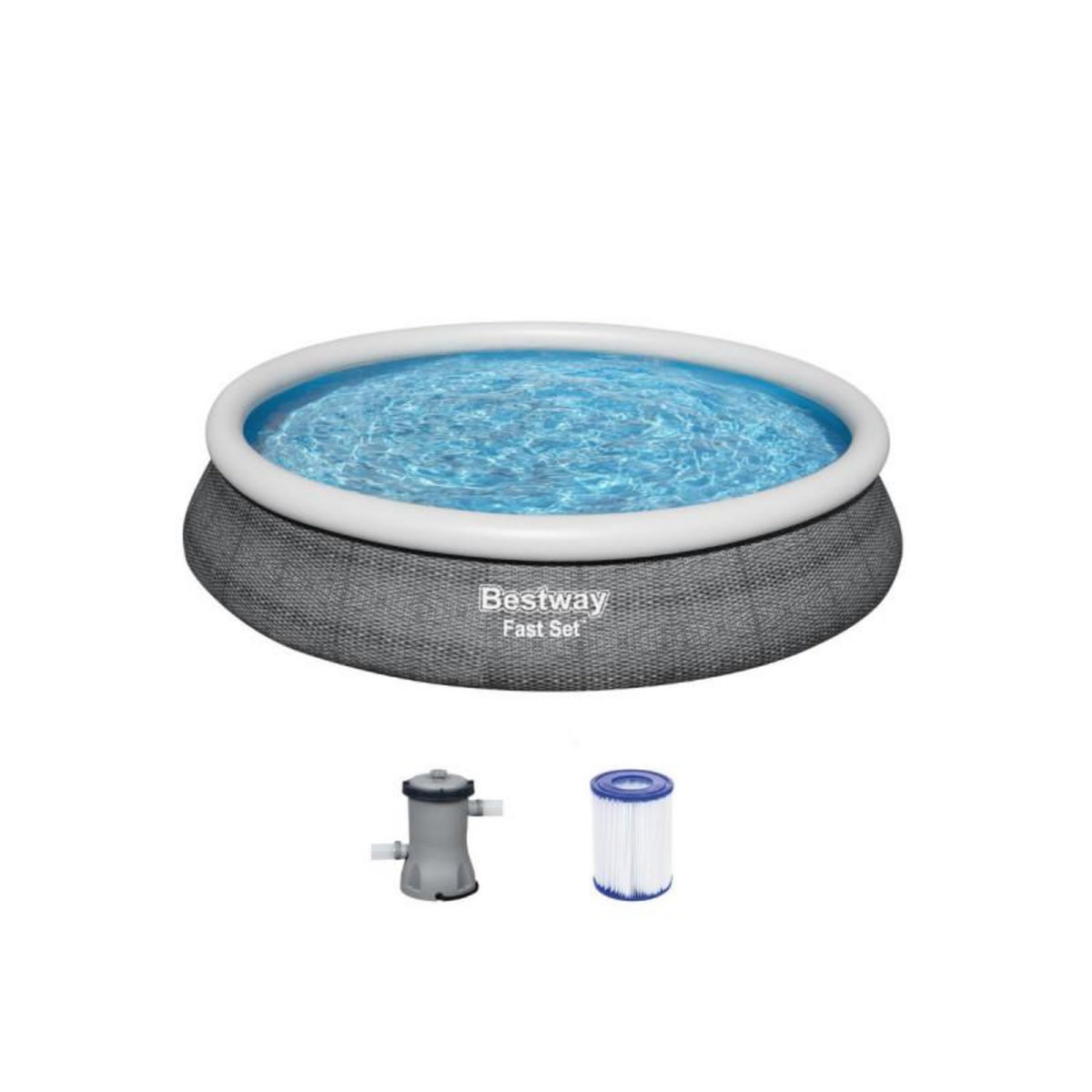  Piscine auto-portante ronde BESTWAY - 457 x 84 cm - 9677 L - Fast Set - 57313