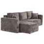 Voir la diapositive 5 : BEST MOBILIER Topaze - canapé d'angle réversible 4 places convertible avec coffre en velours à relief texturé
