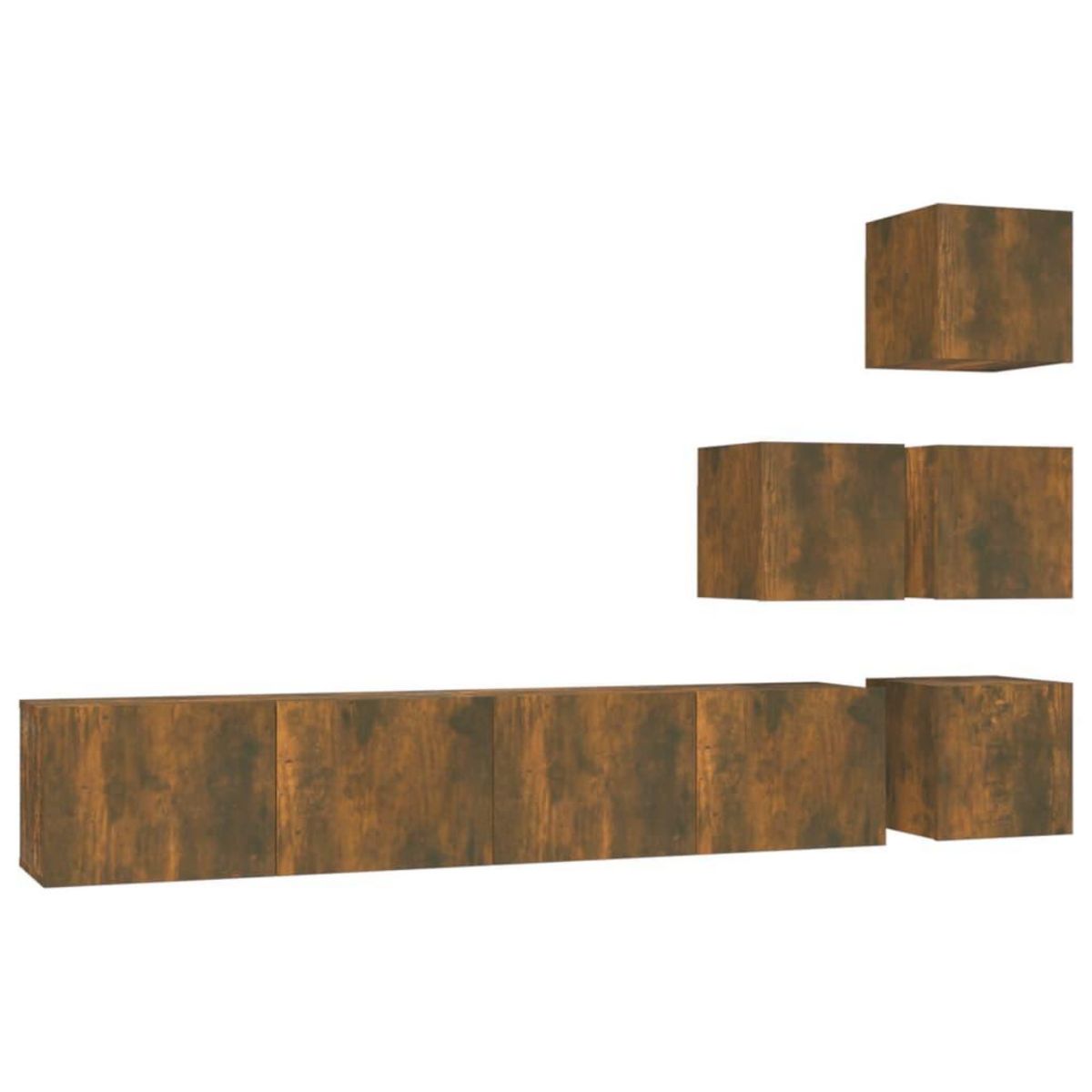 VIDAXL Meuble TV mural Chene fume Bois d'ingenierie