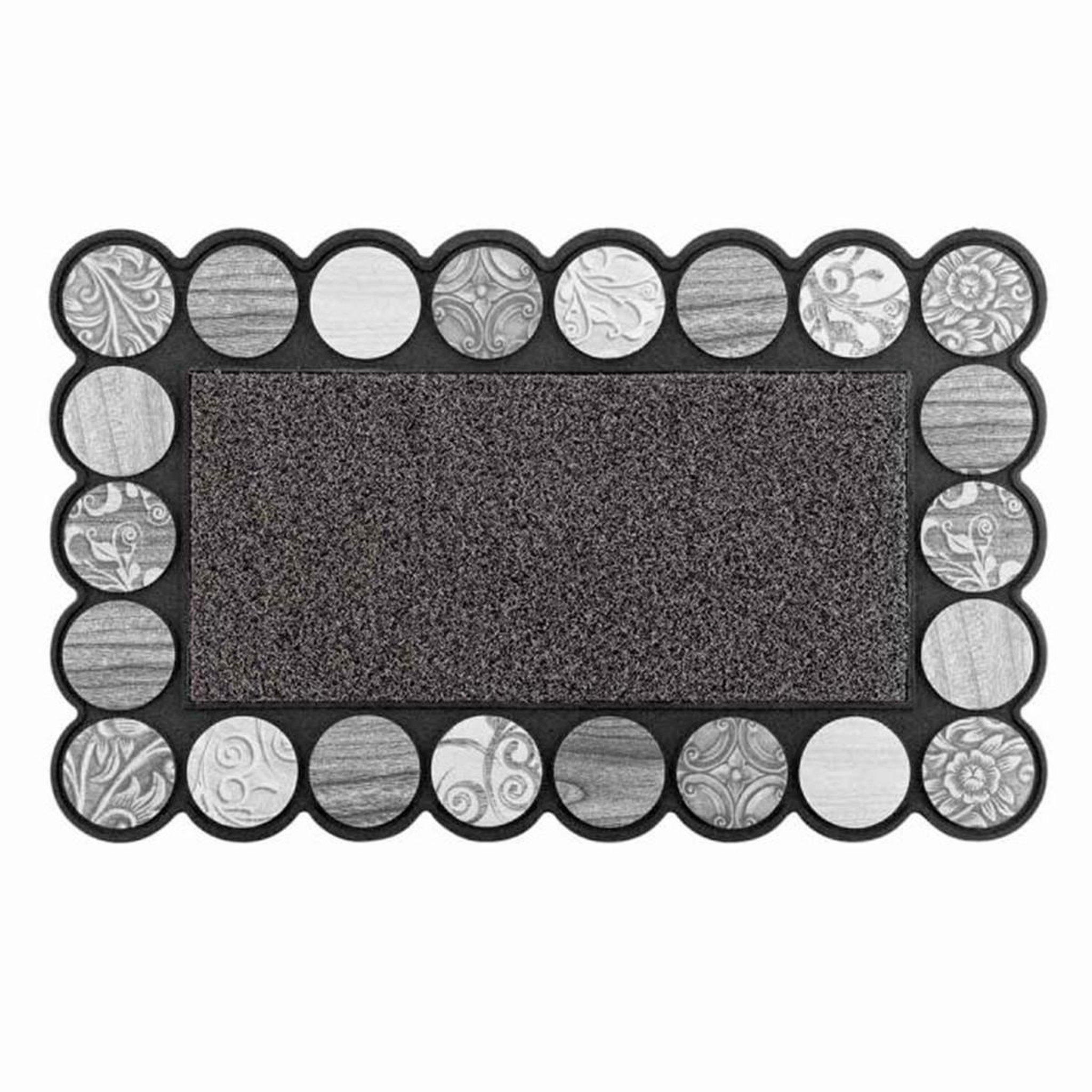 Douceur d'Intérieur Tapis d'Entrée Déco  Volea  45x75cm Gris