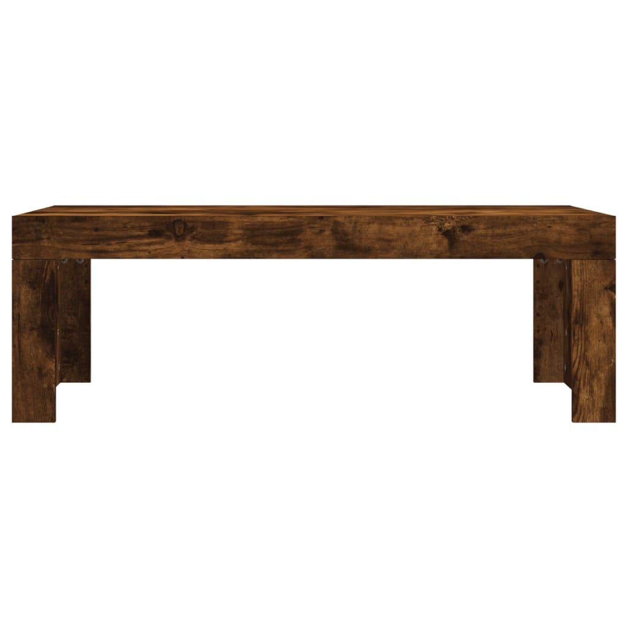 Voir la diapositive 4 : VIDAXL Table basse chene fume 102x50x36 cm bois d'ingenierie