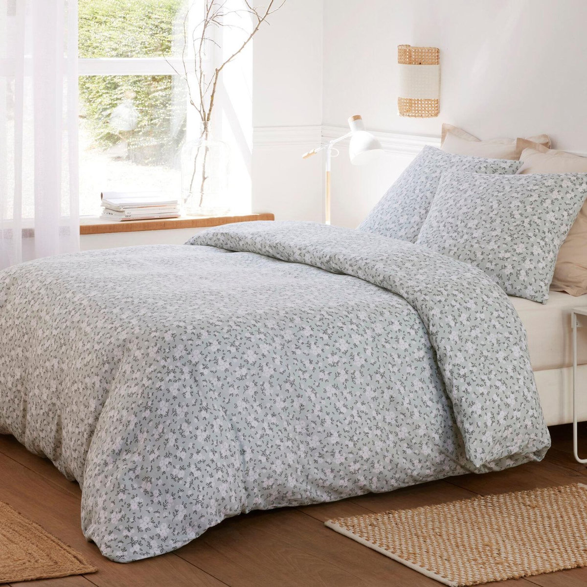 BATON ROUGE Parure housse de couette 100% gaze de coton imprimé edana