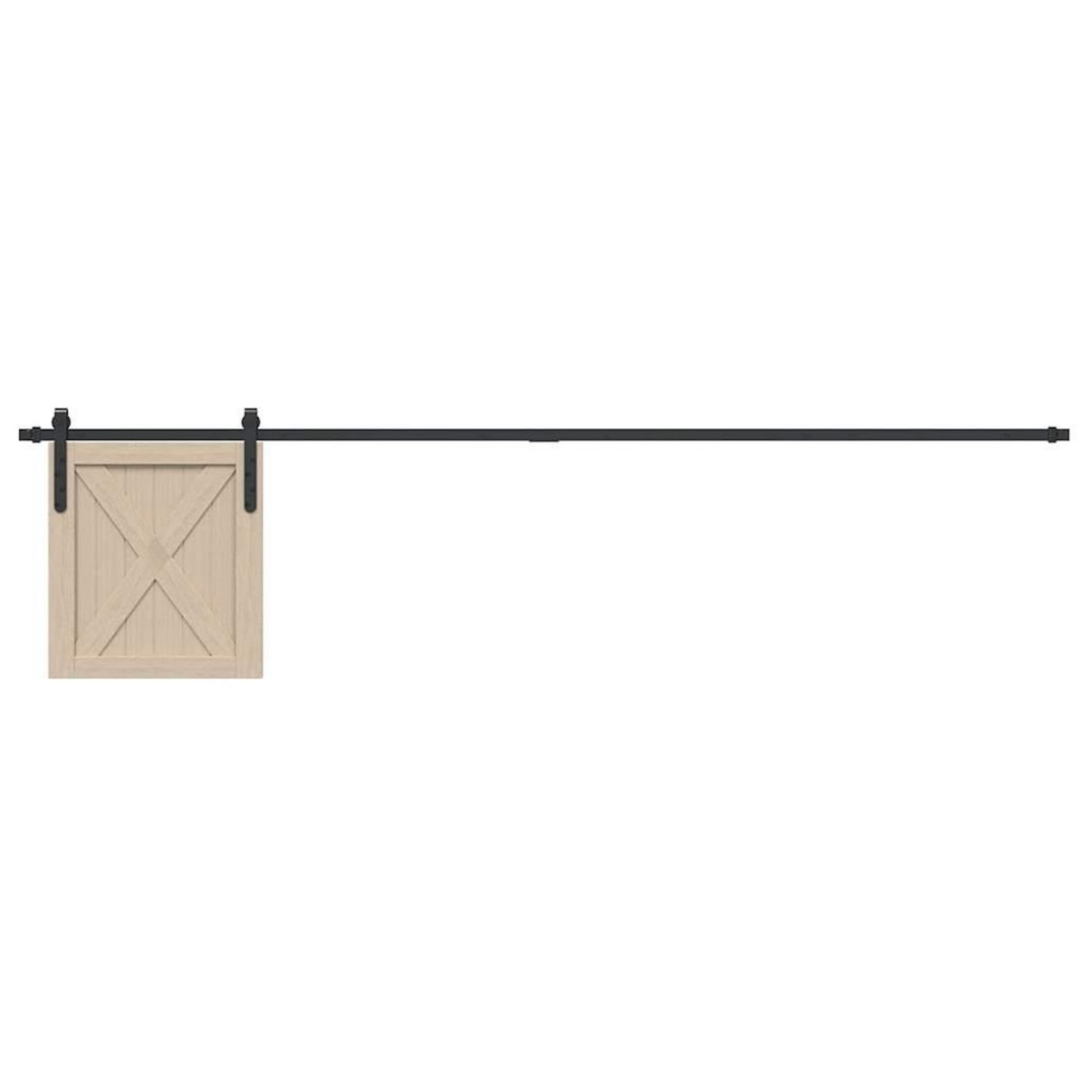VIDAXL Kit de porte d'armoire coulissante 213 cm acier au carbone