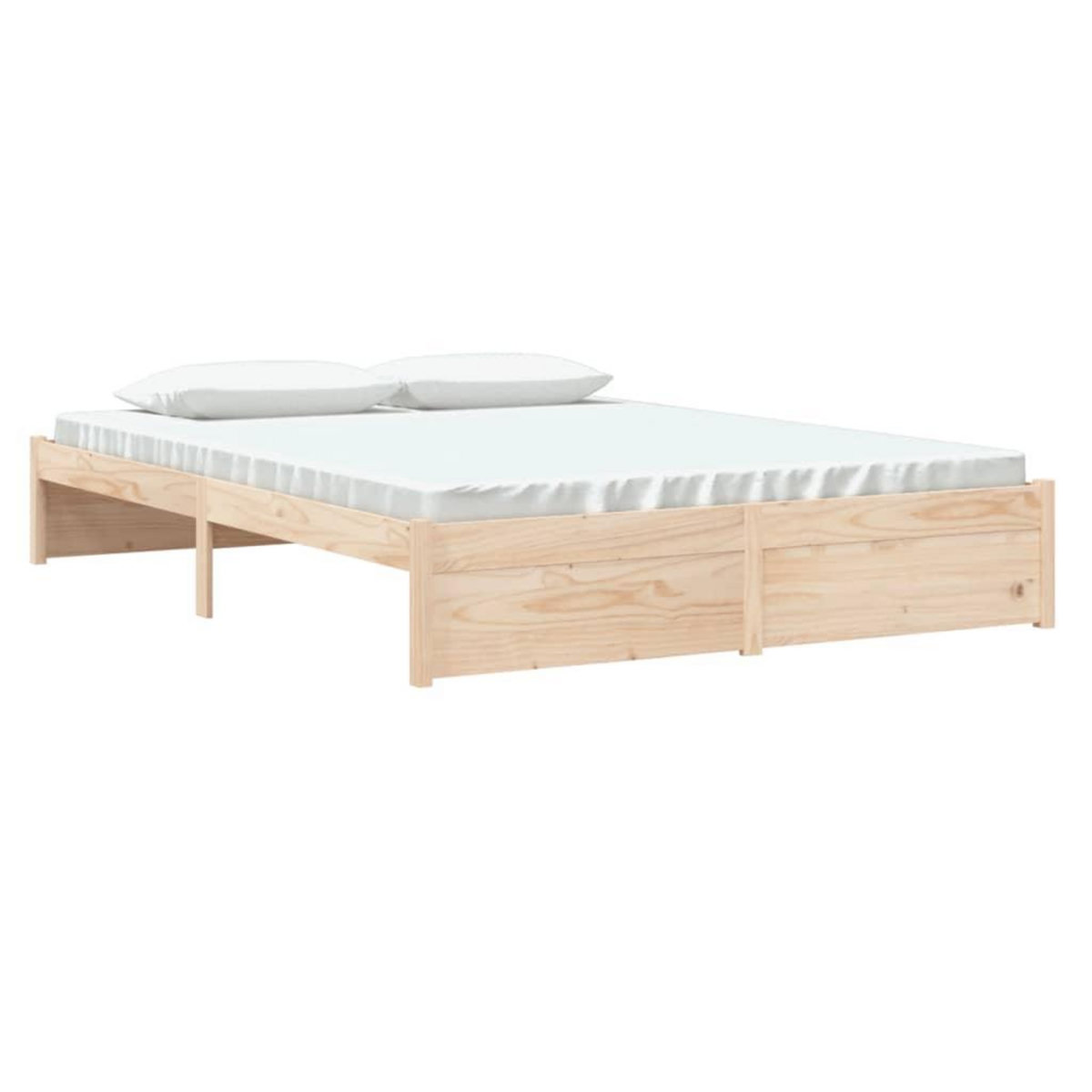 VIDAXL Cadre de lit sans matelas bois massif 160x200 cm
