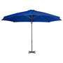 Voir la diapositive 2 : VIDAXL Parasol de jardin en porte-a-faux mat en aluminium bleu azure