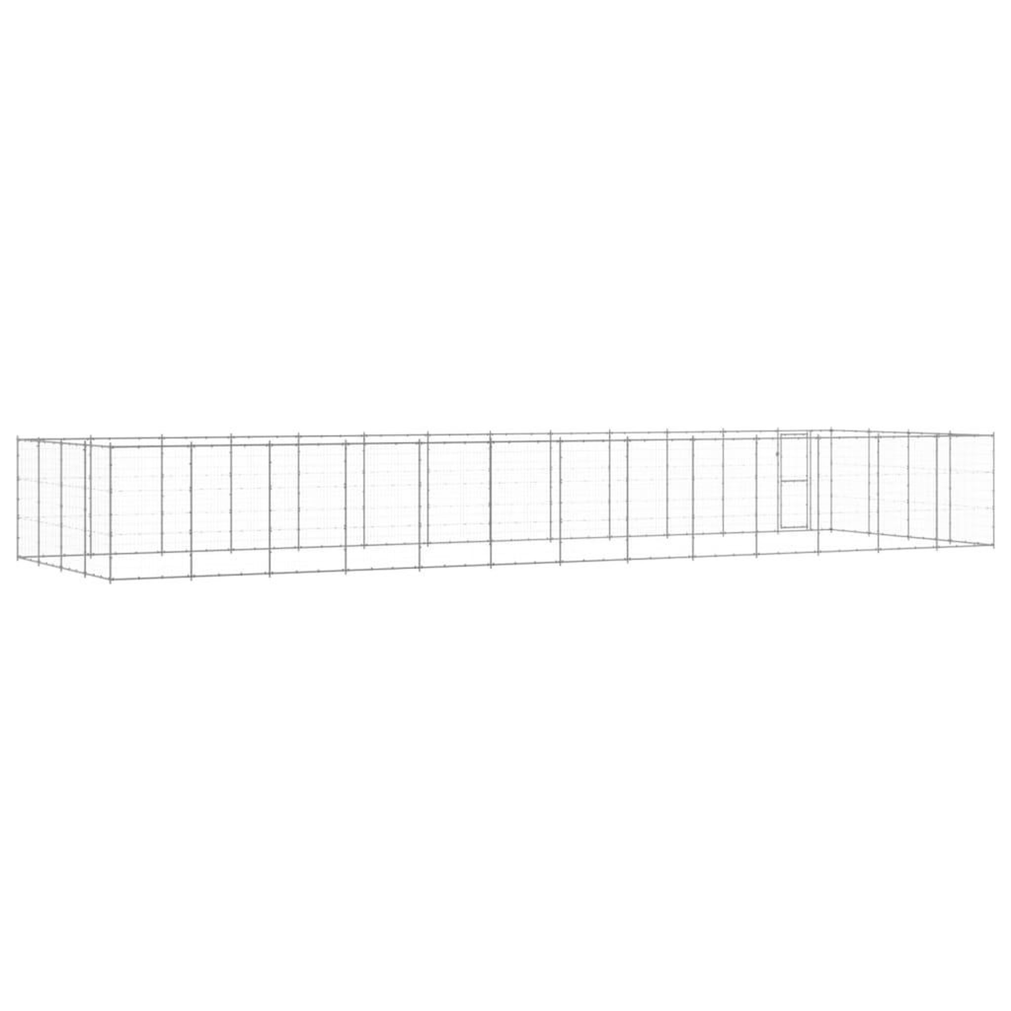 Voir la diapositive 4 : VIDAXL Chenil exterieur Acier galvanise 53,24 m²