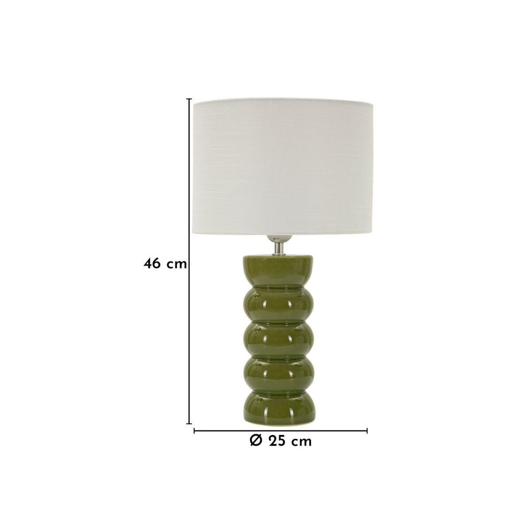 Voir la diapositive 6 : Paris Prix Lampe à Poser en Céramique  Torr  46cm Vert