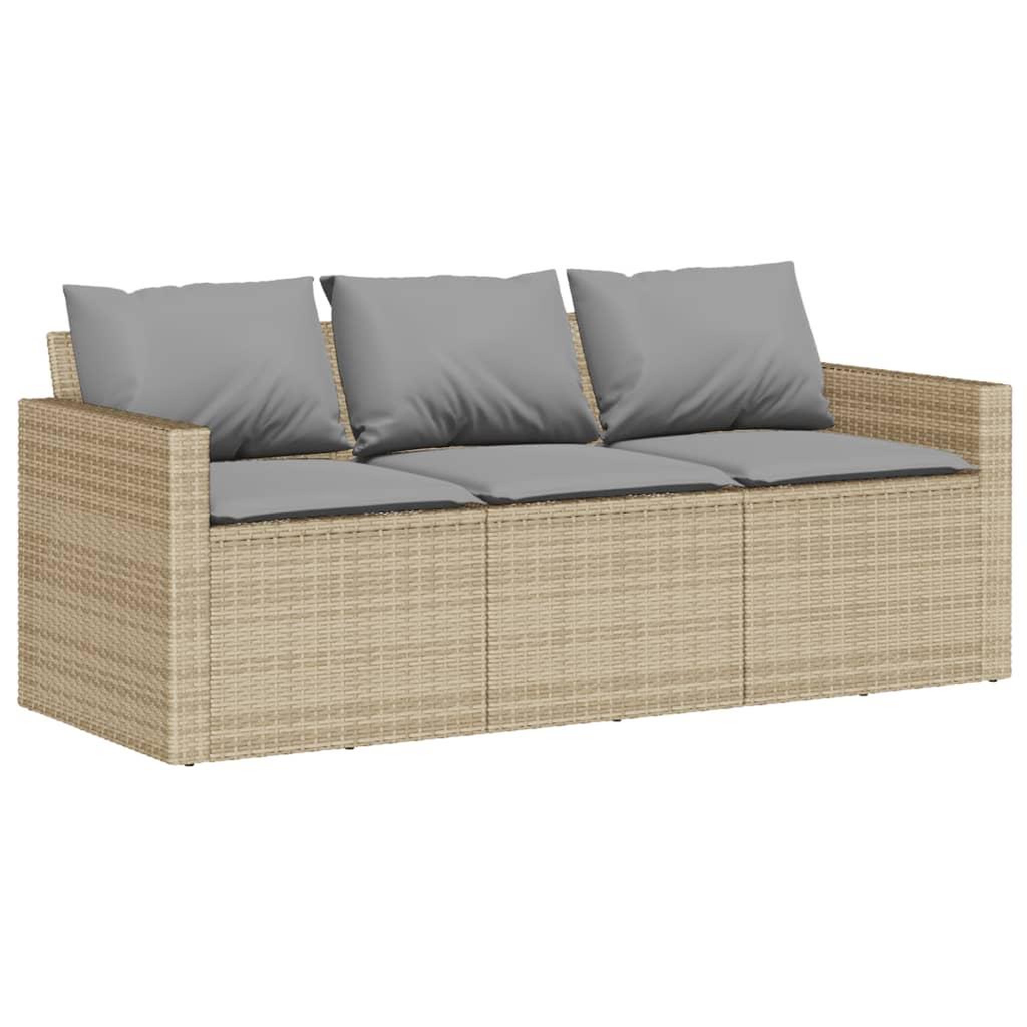 Voir la diapositive 3 : VIDAXL Salon de jardin avec coussins 6 pcs beige resine tressee