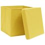 Voir la diapositive 3 : VIDAXL Boîtes de rangement avec couvercles 10 pcs 28x28x28 cm Jaune