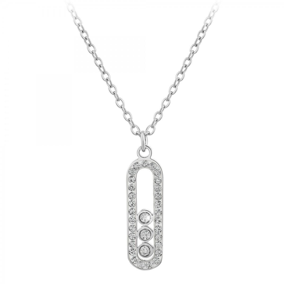SC CRYSTAL Collier SC Crystal orné de Zirconium et de Cristaux scintillants