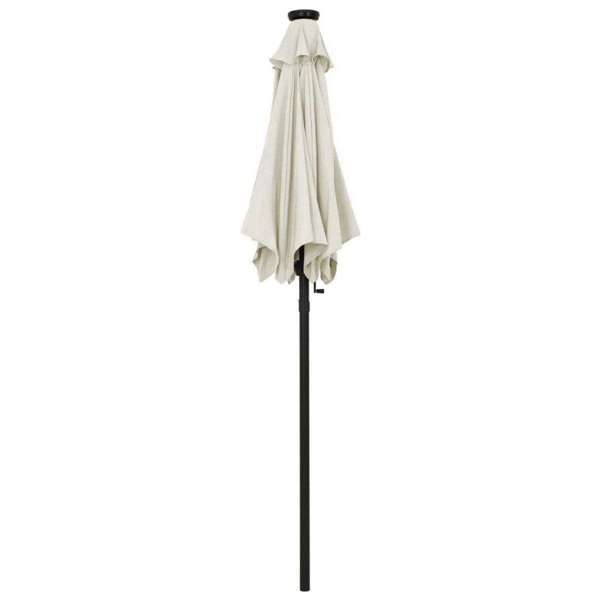 VIDAXL Parasol avec lumieres LED sable 200x211 cm aluminium