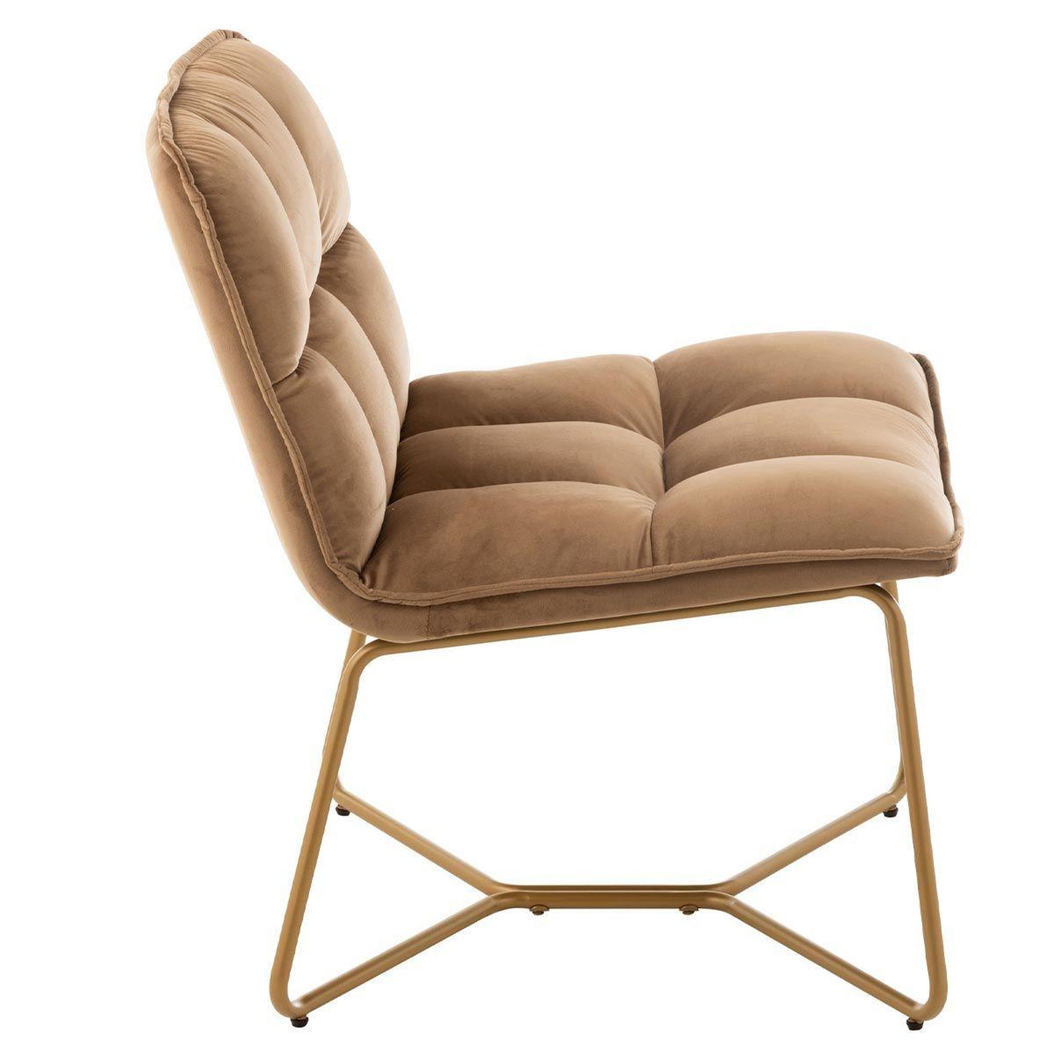 Voir la diapositive 3 : J-LINE Fauteuil lounge design  pierre  85cm marron