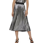 Vila Jupe Grise Métalisée Femme Vila Vilinea. Coloris disponibles : Gris