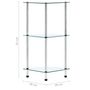 Voir la diapositive 6 : VIDAXL Etagere 3 niveaux Transparent 30x30x67 cm Verre trempe