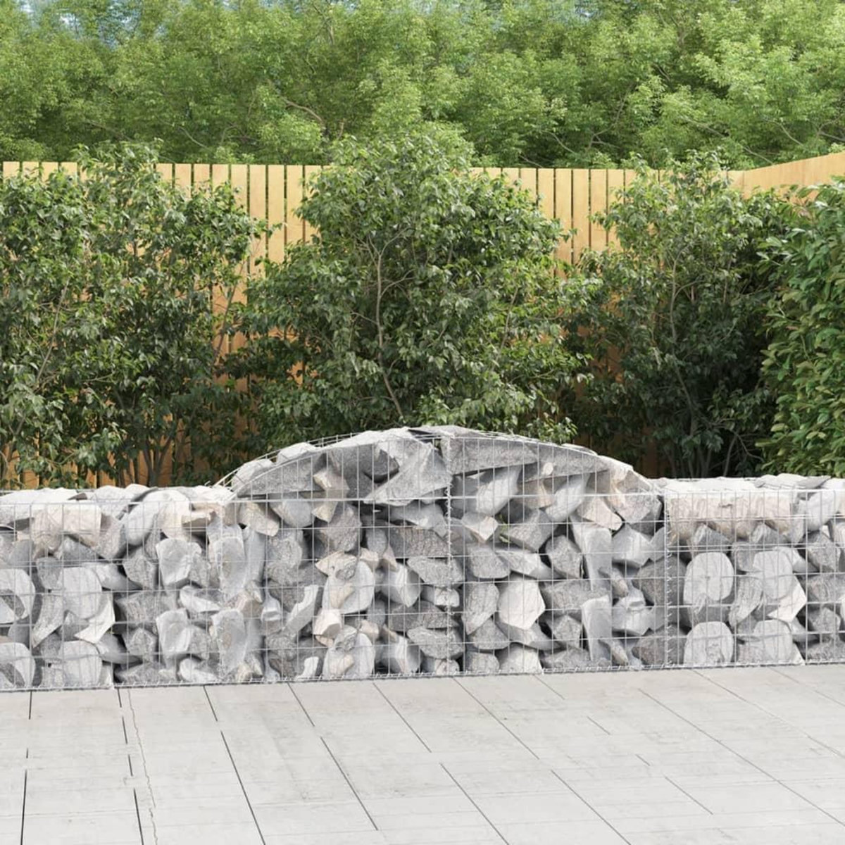 VIDAXL Paniers a gabions arques 10 pcs 300x50x60/80 cm fer galvanise
