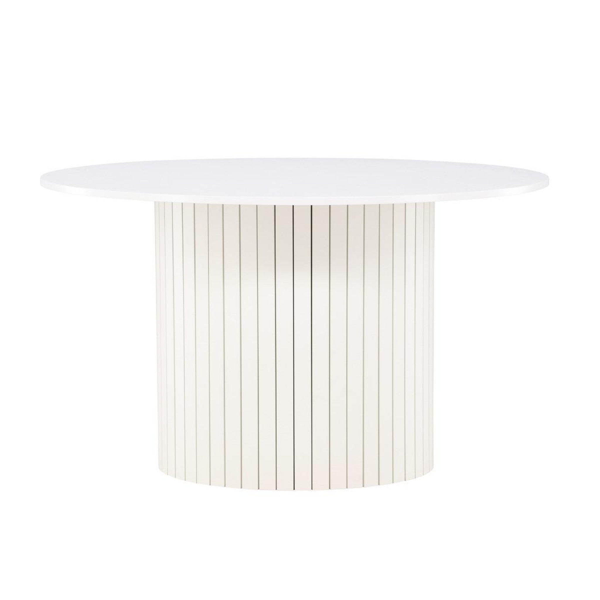 Paris Prix Table à manger ronde  haron  110cm blanc