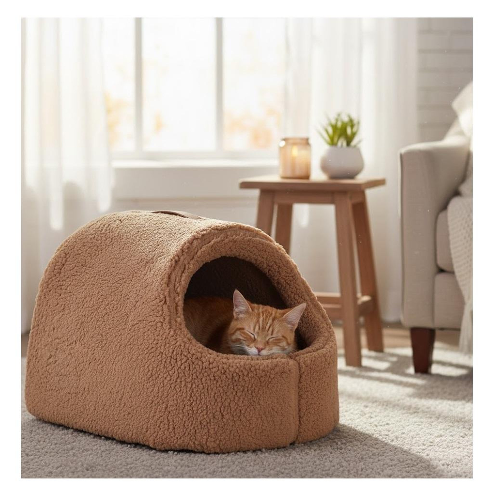 Voir la diapositive 2 : Eden Couchage en peluche pour chat felpa