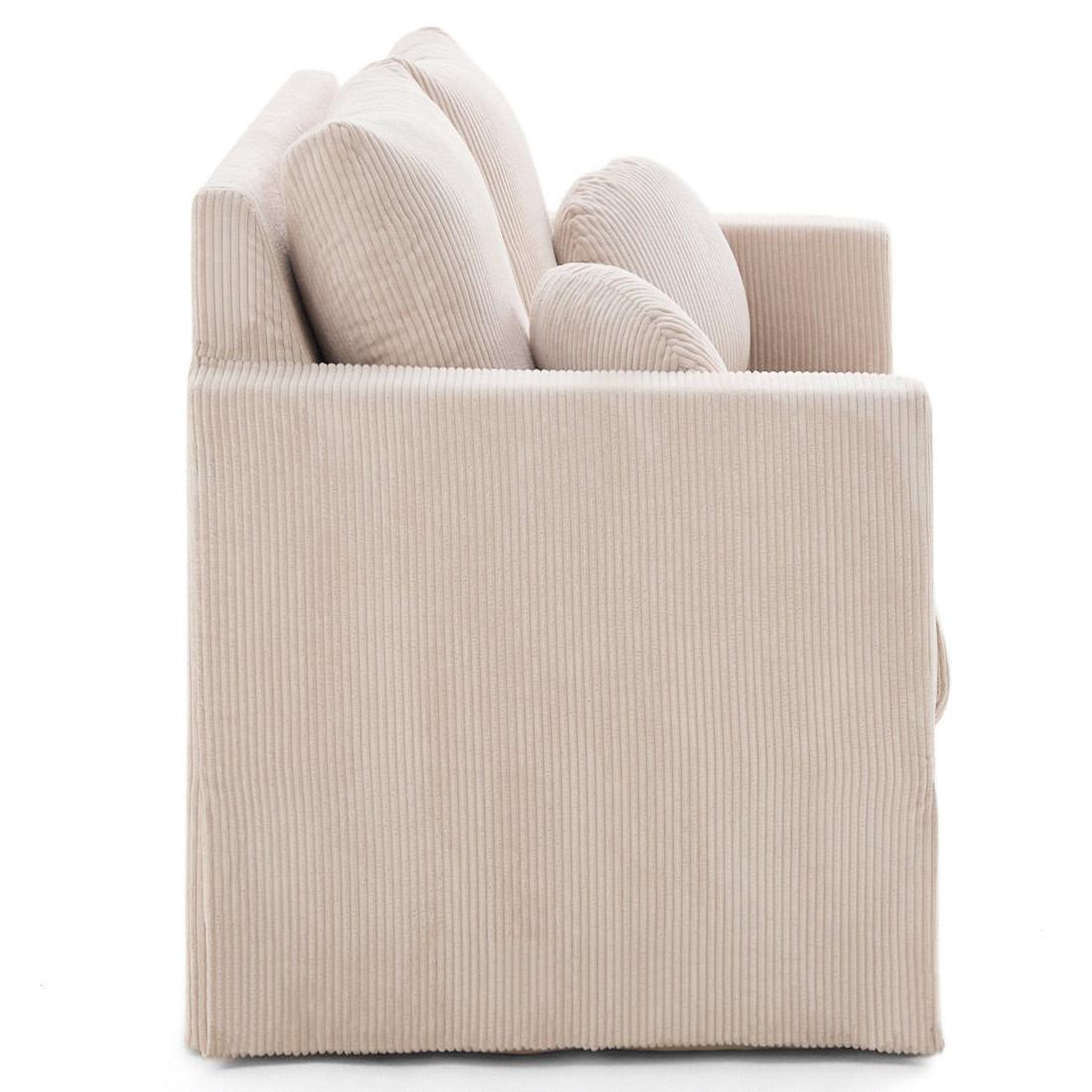 Voir la diapositive 4 : LISA DESIGN Serena - canapé droit déhoussable 2 places en velours côtelé