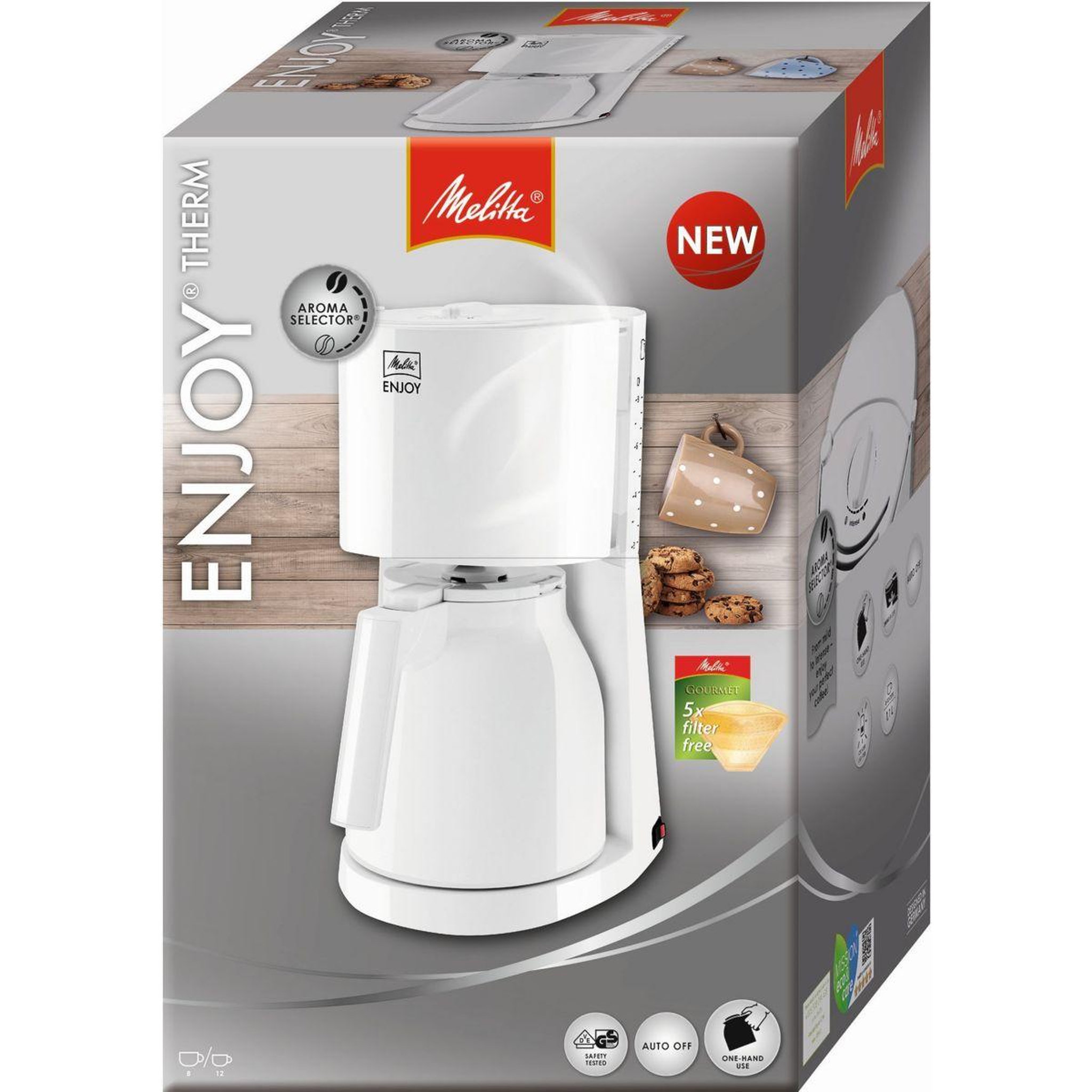 Voir la diapositive 2 : Melitta Cafetière isotherme enjoy therm blanc