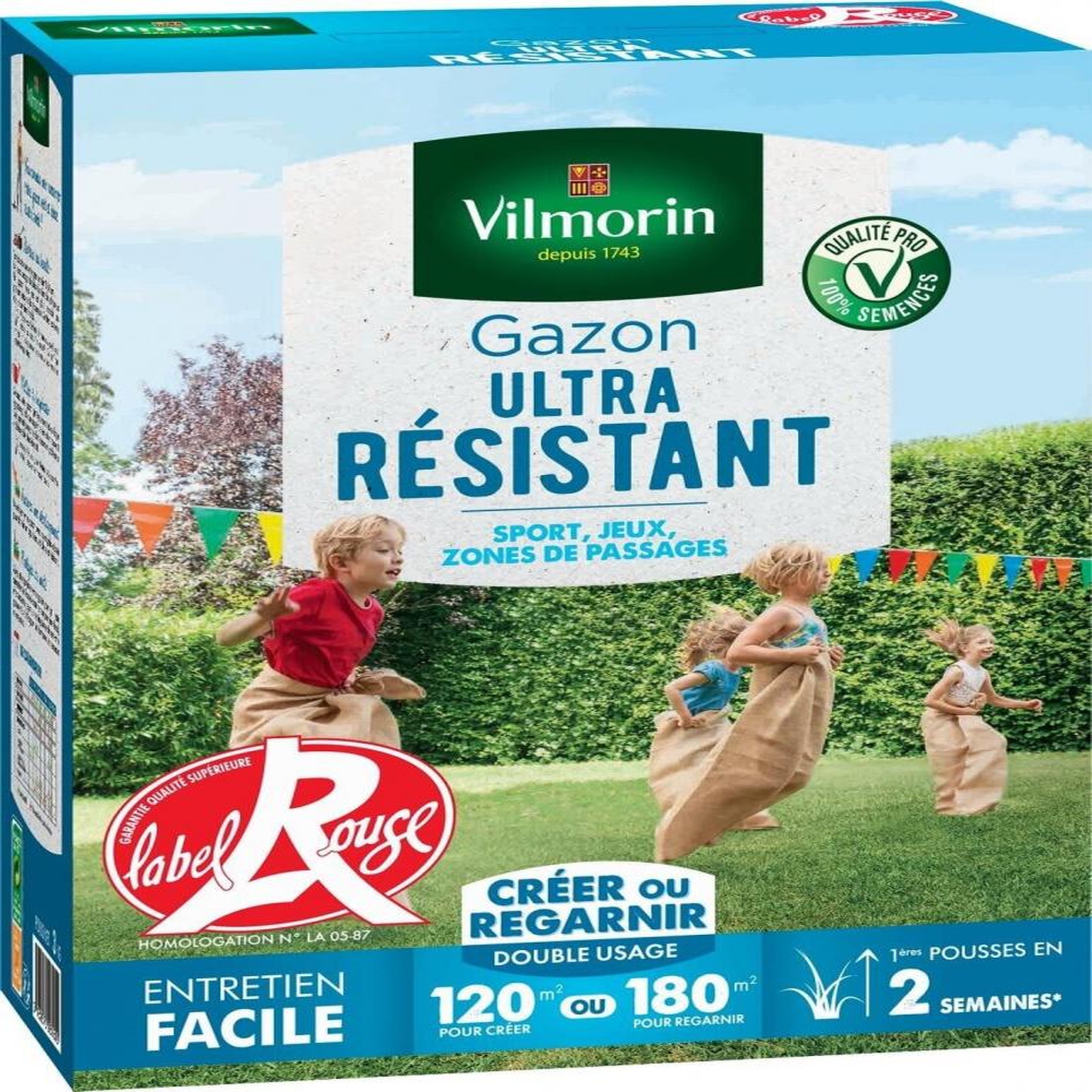 CENTRALE BRICO Gazon ultra resistant vilmorin, 3 kg, 120 m²