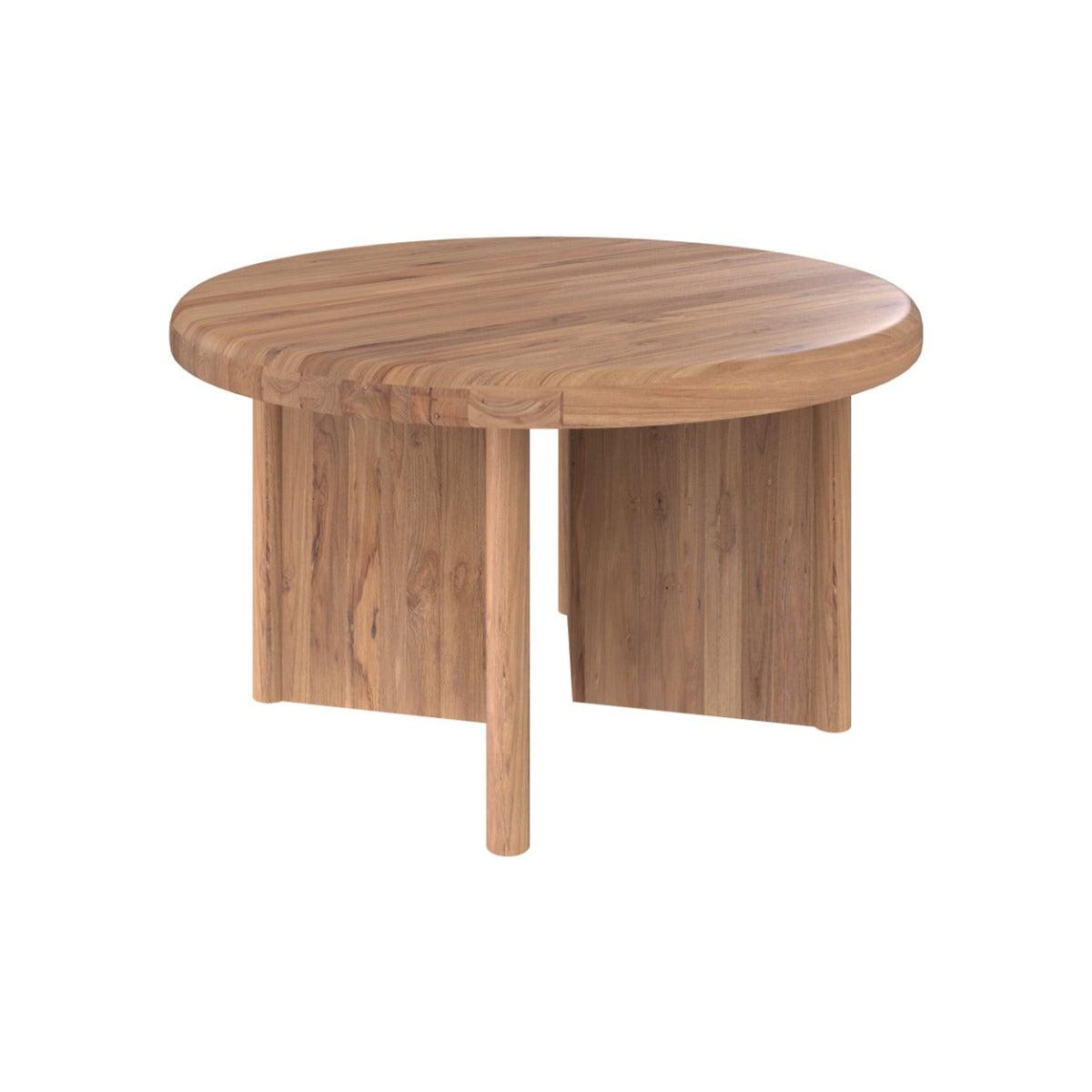 Rendez vous déco Table basse ronde en bois de teck recyclé D80 cm-Bana