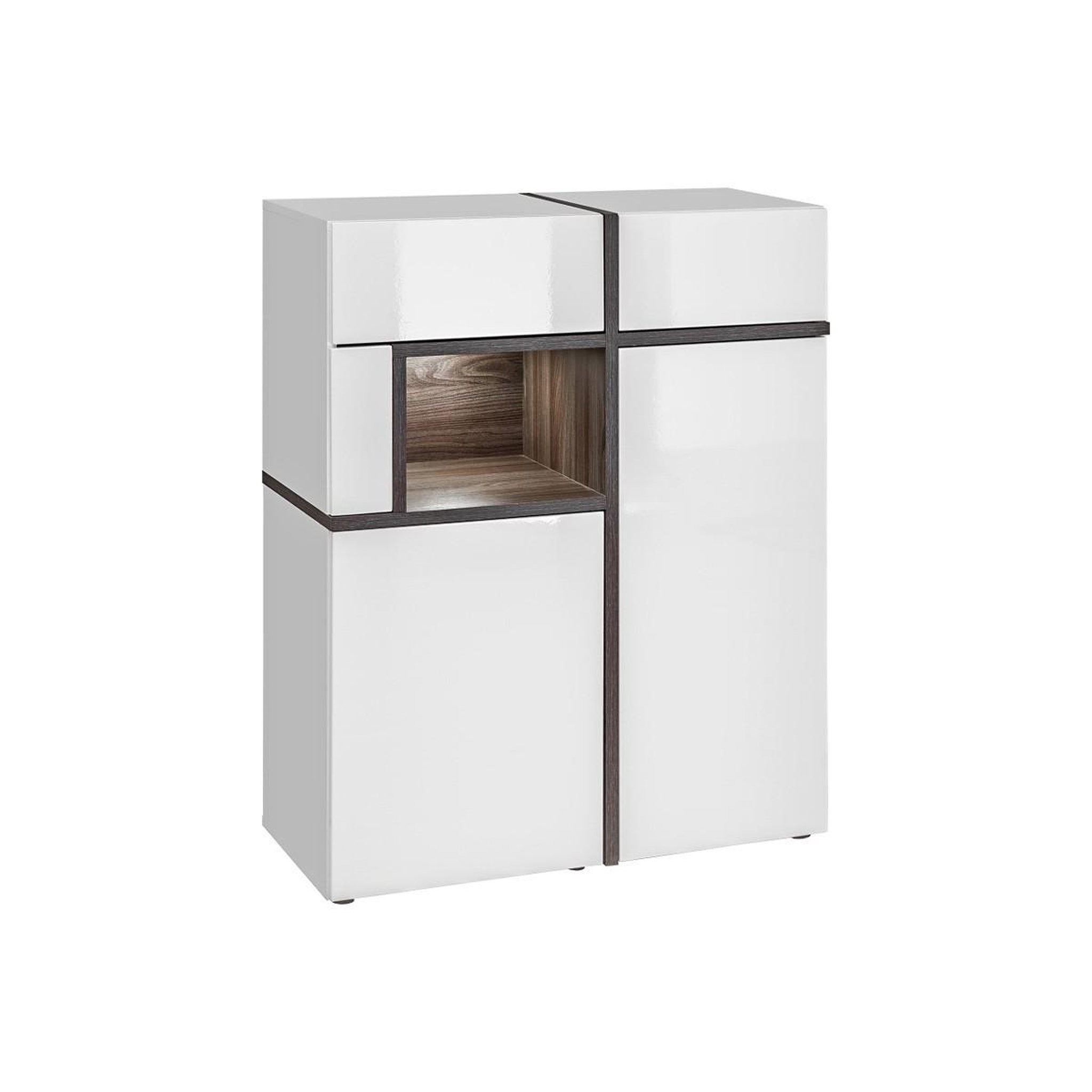 Voir la diapositive 4 : Paris Prix Ensemble meuble tv design  cross  330cm blanc