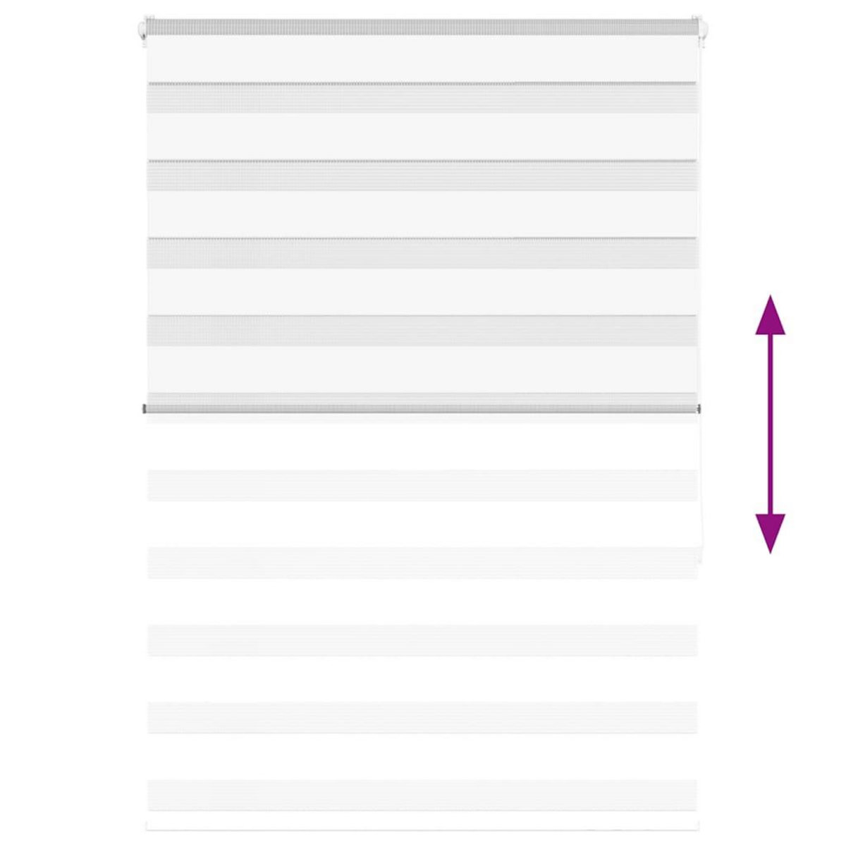 VIDAXL Store zebre blanc 95x150 cm largeur du tissu 90,9 cm polyester