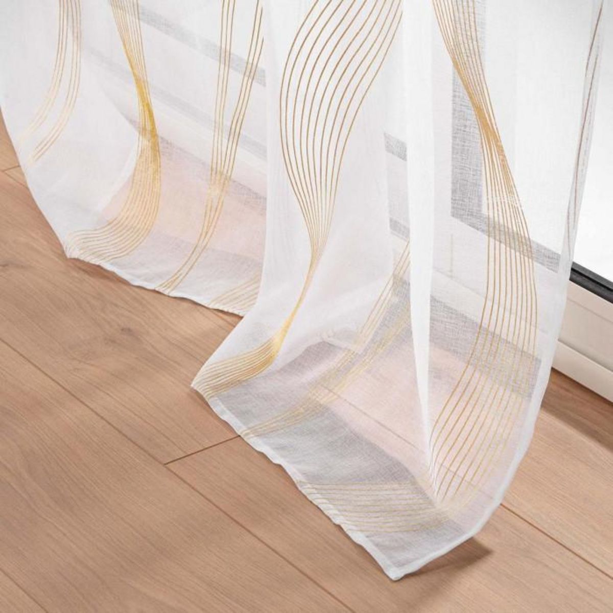 Paris Prix Rideau Voilage à Œillets  Elona  140x280cm Or