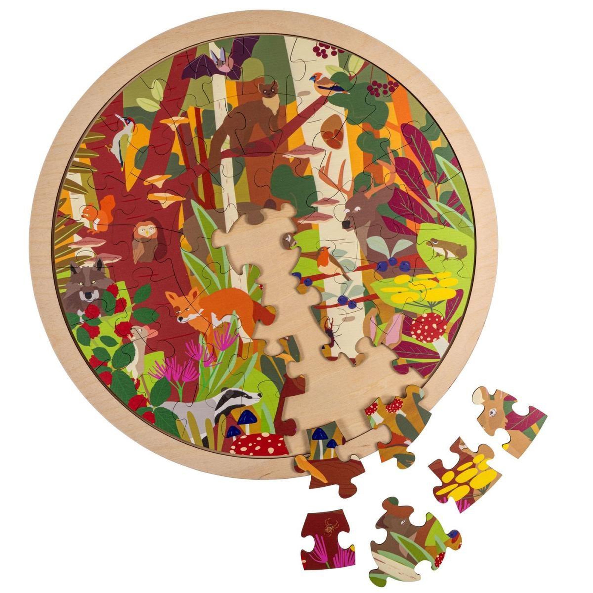Voir la diapositive 4 : EDUCO Habitats - forêt — 49 pièces de puzzle