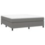 Voir la diapositive 3 : VIDAXL Sommier a lattes de lit avec matelas Gris fonce 180x200cm Tissu